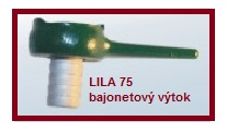 LILA 75 - Bajonetový výtok vč. těsnění