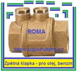 ITAP- Zpětná klapka ROMA 3/4" pro benzín a oleje mosaz